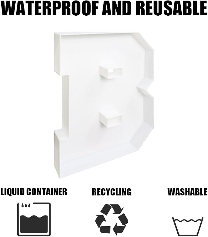 Plastic Fillable Letter Charcuterie Box, 10in Reusable Alphabet Shaped Tray - Image 3