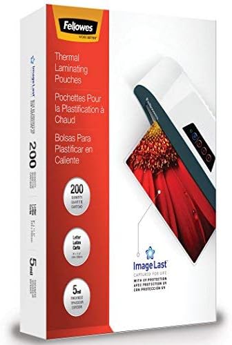 Fellowes ImageLast Laminating Pouches, Letter, 200pk, 5 mil (5245301)-DeskLoop Office