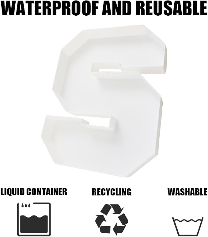 Plastic Fillable Letter Charcuterie Box, 10in Reusable Alphabet Shaped Tray - Image 3
