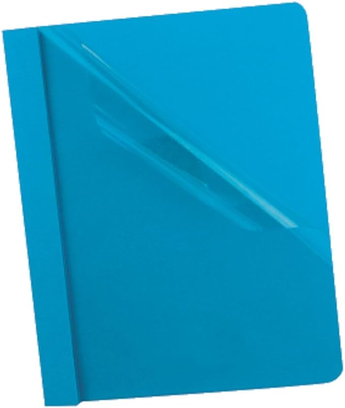 Oxford Clear Front Report Covers, Light Blue, Letter Size, 25 per Box by Oxford