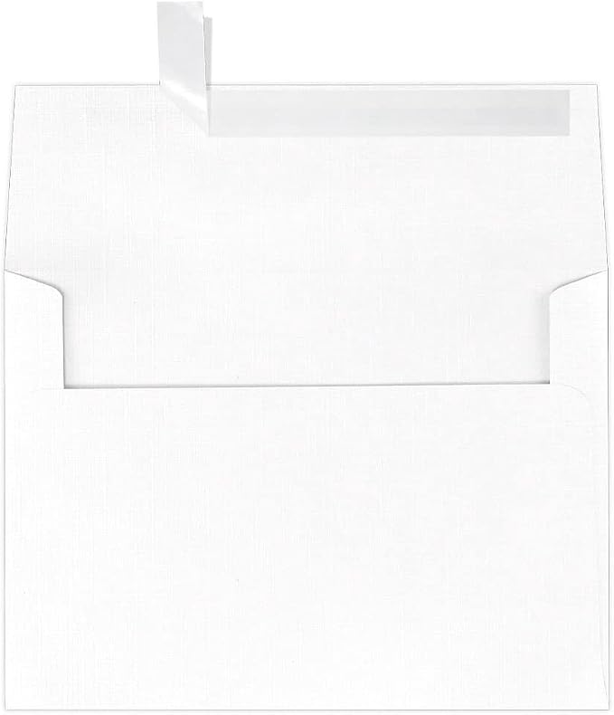 LUXPaper A7 Invitation Envelopes | Peel & Press | 5 1/4" x 7 1/4" | White Linen - Image 5