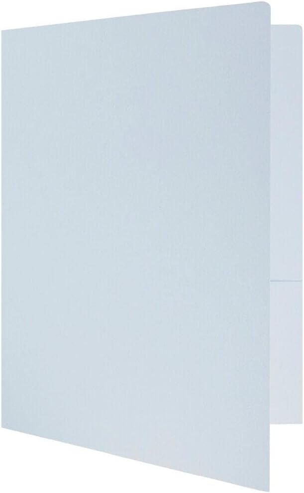 LUXPaper 9 x 12 Presentation Folders in 100 lb. Baby Blue - Image 4