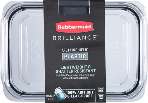 Rubbermaid Brilliance Food Storage Container, 9.6 Cup | Clear | Pack of 2 - Image 15