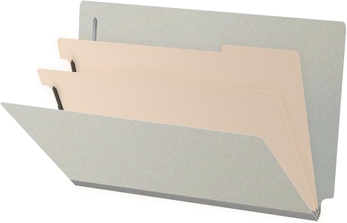 Ecom Folders End Tab Pressboard Classification Folders | Legal Size 25 Pt Stock by Ecom+Folders