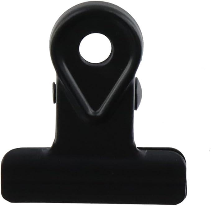 Xiaoyztan Mini Clips, 20mm Wide Metal Black Bulldog Clips Paper Clip Binder - Image 2