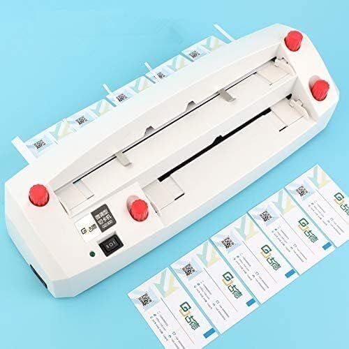 Electric Business Card Cutter Machine 110V - Automatic 3.5"x2" Cardboard Cutter, High-Speed Paper Trimmer with Auto Feed & Waste Removal-DeskLoop Office