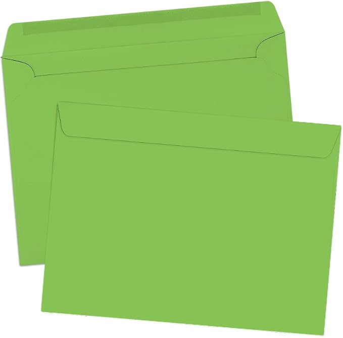 LUXPaper 9 x 12 Booklet Envelopes | Limelight Green | 80lb. Text | 500 Qty - Image 3