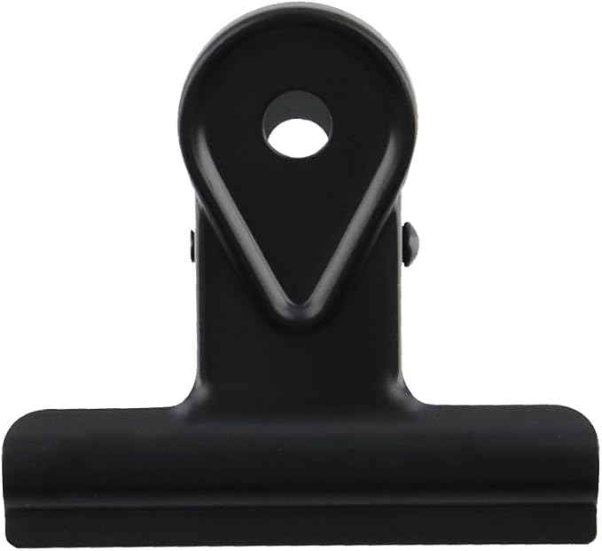 Xiaoyztan Mini Clips, 50mm Wide Metal Black Bulldog Clips Paper Clip Binder - Image 2