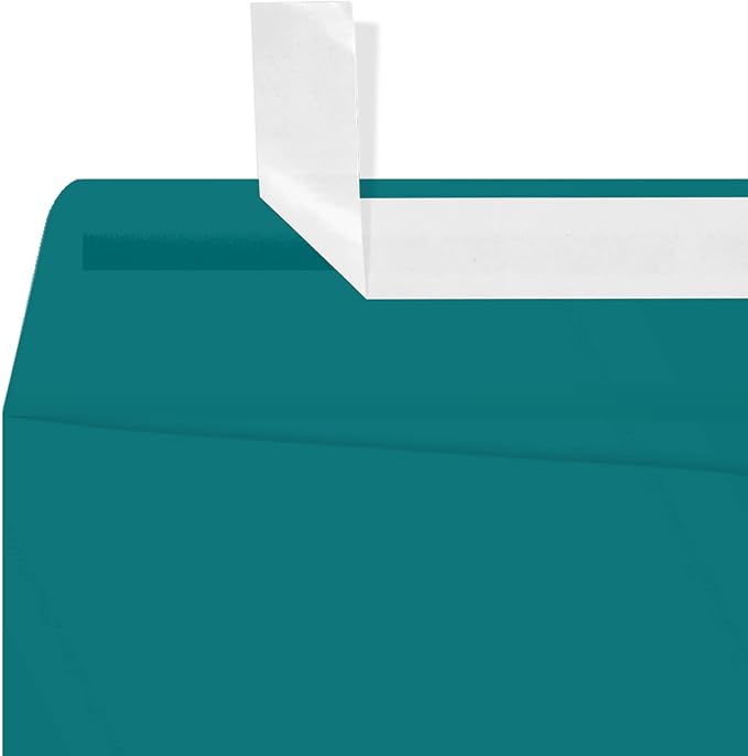 LUXPaper 9 x 12 Open End Envelopes | Peel & Press | Teal | 80lb. Text | 1 - Image 4