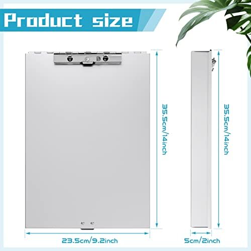 Seajan Aluminum Clipboard with Storage Metal Clip Board Folder Letter Size Form - Image 2