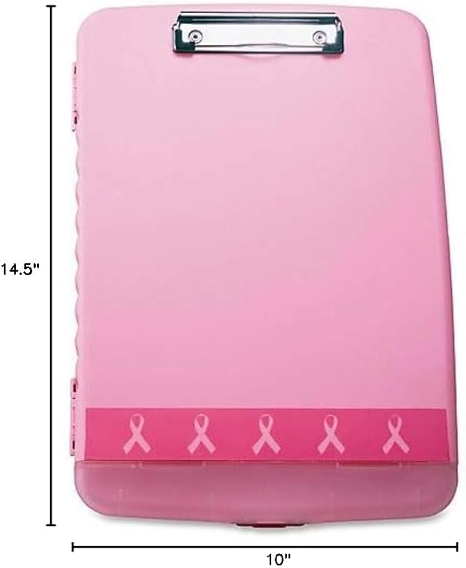 Officemate Breast Cancer Awareness BCA Slim Clipboard Storage Box - Image 9