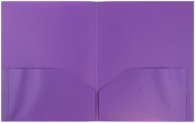 JAM PAPER Plastic 2 Pocket POP Folders - Image 2