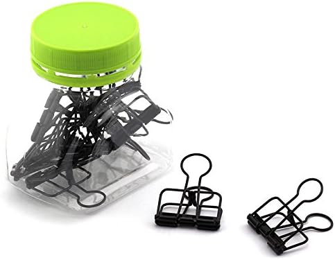 12-Pack Medium Metal Wire Binder Clips, Office Supplier School Accessories - Image 2