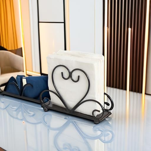 Metal Table Napkin Holder Freestanding Tissue Dispenser - Image 5