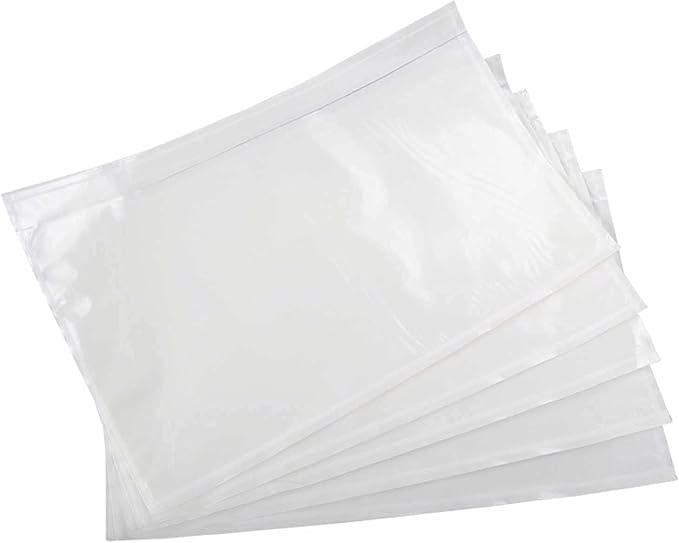7.5'' x 5.5'' Packing List Pouches, Shipping Label Envelopes Clear Adhesive Top by TAPSIN