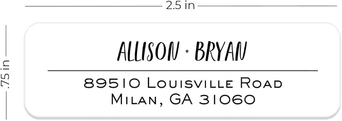 Clear Mixed Font Rolled Address Labels / 250 Personalized Return Address - Image 5