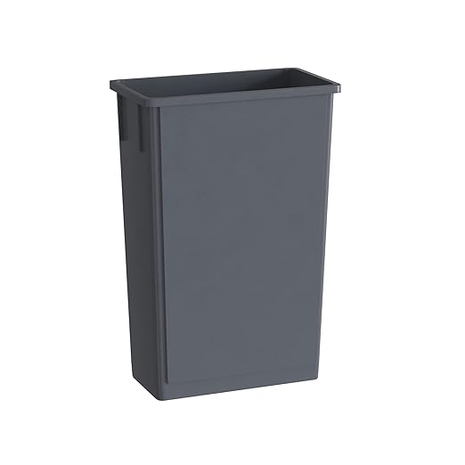 23 Gallon Gray Slim Jim Trash Can-DeskLoop Office