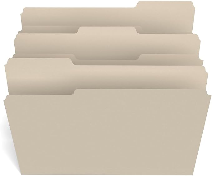 Staples File Folders, Letter Size, 3‑Tab Design, Durable Paper Stock, - Image 6