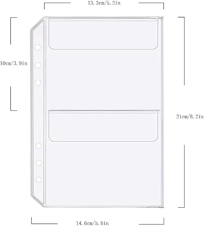 6 Pack A5 6 Holes Binder 2 Pockets Plastic Binder Folders Waterproof 6 Holes - Image 3