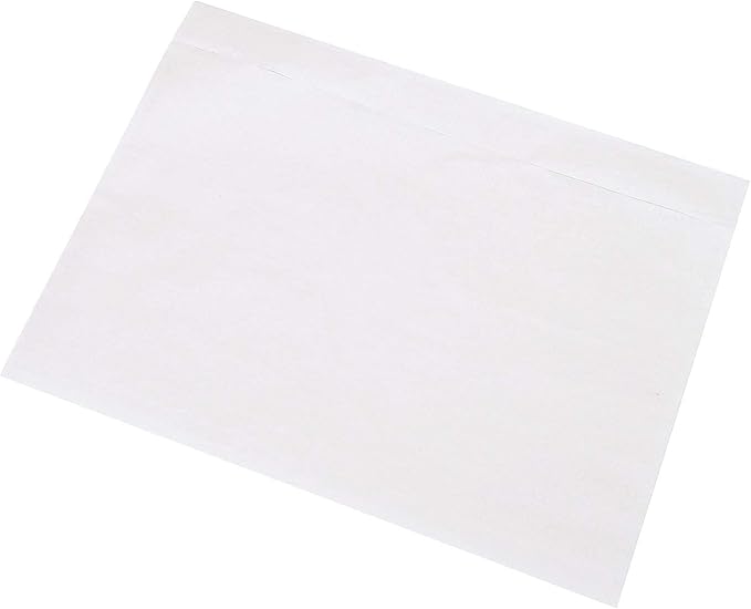 SJPACK 4000 7.5" x 5.5" Clear Adhesive Top Loading Packing List/Label Envelopes - Image 4