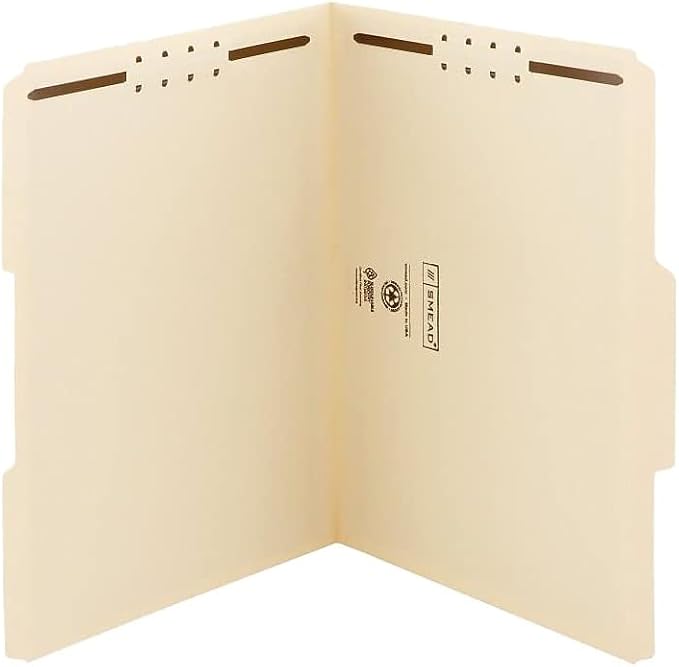 Smead Heavy-Duty Fastener File Folder, 2 Fasteners, 1/3-Cut Tab, Letter Size - Image 5
