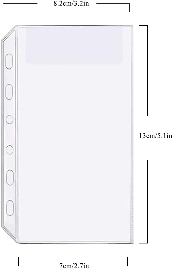 6 Pack A7 6 Holes Binder Pockets Plastic Binder Folders Waterproof 6 Holes - Image 2