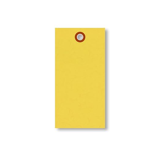 SmartSign 4.75 x 2.375 inch “Yellow” Blank Tyvek Shipping Tags by SmartSign
