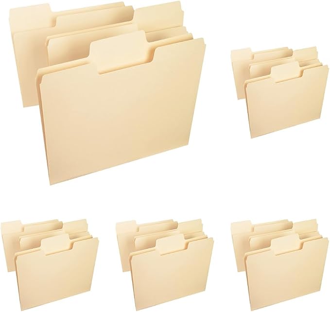 Smead SuperTab File Folder, Oversized 1/3-Cut Tab, Letter Size, 100 Per Box by SMEAD