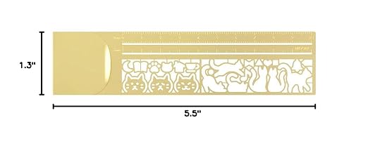 DESIGNPHIL 42291006 Midori, Clip Ruler, Cat Pattern A - Image 8