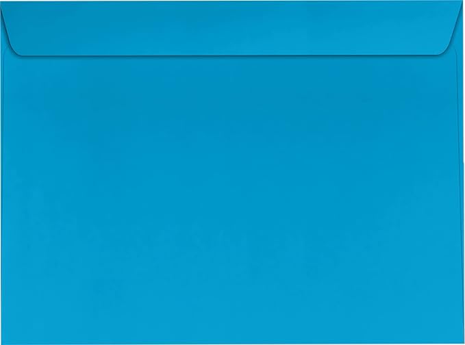 LUXPaper 9 x 12 Booklet Envelopes | Pool Blue | 80lb. Text | 50 Qty by LUXPaper