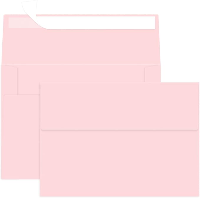 4x6 Pink Envelopes For Invitation, A6 envelope 4.75 x 6.5 inch, 4X6 Envelopes by Rinrda