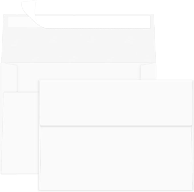4x6 White Envelopes For Invitation, 200 pack A6 envelope 4.75 x 6.5 inch by Rinrda