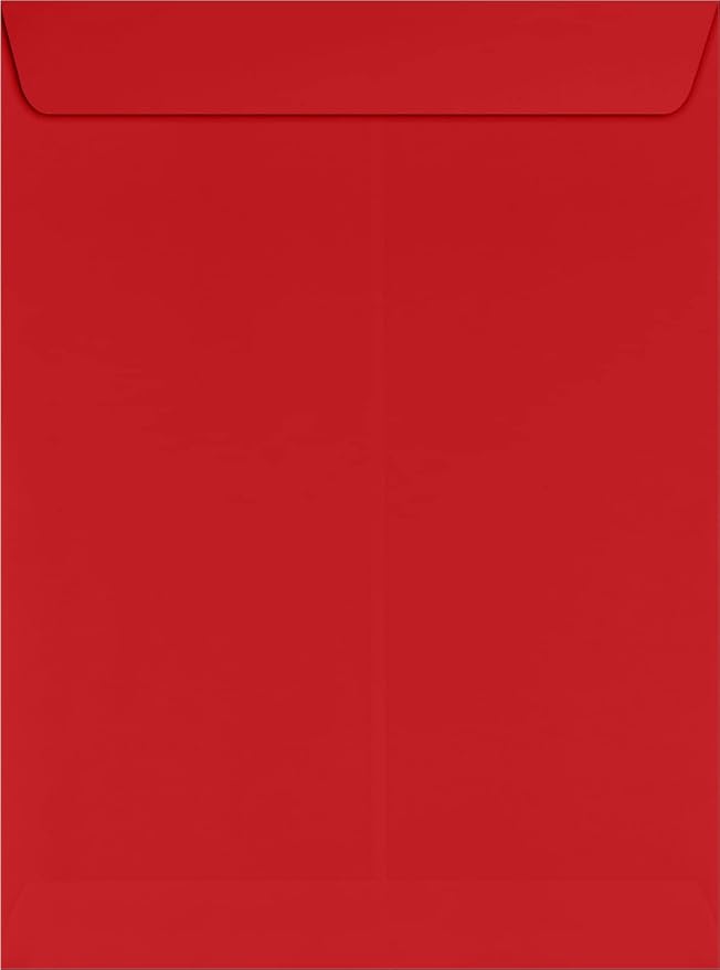LUXPaper 9 x 12 Open End Envelopes | Peel & Press | Ruby Red | 80lb. Text | 250 - Image 2