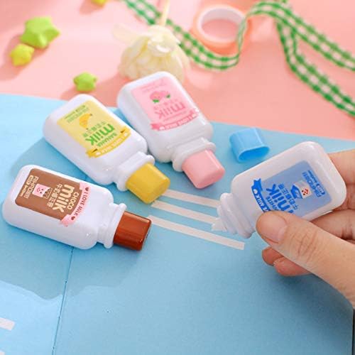 Brccee AC 4PCS Milk Bottle Correction tape Kawaii Cartoon Stationery Cute - Image 3