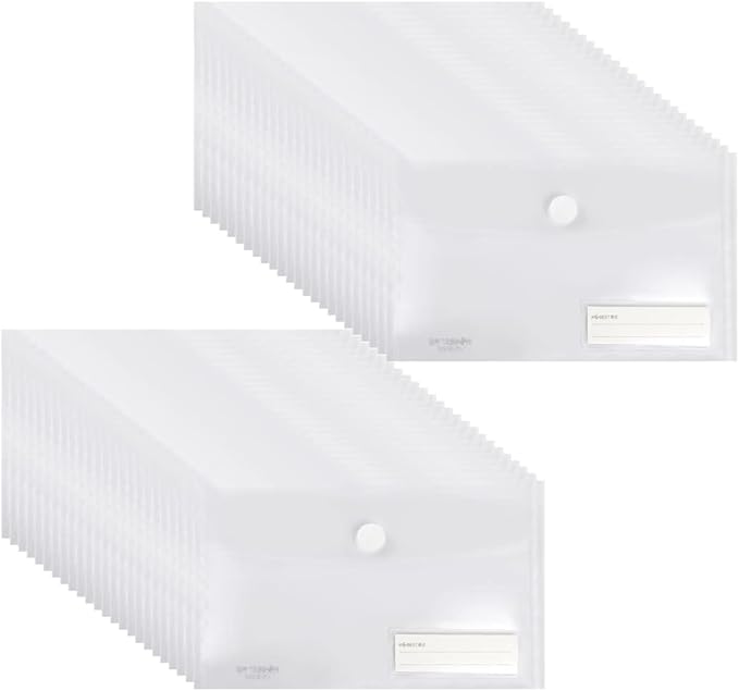 YoeeJob Plastic Envelopes with Hook & Loop Closure, 6x10 Receipt Envelope Money by YoeeJob