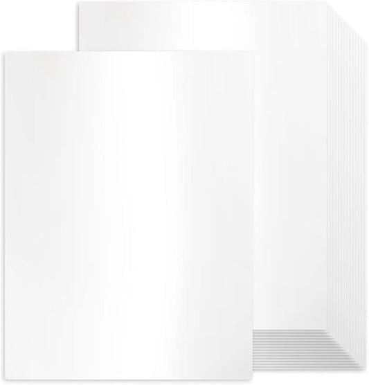 100 Sheets White Shimmer Cardstock 8.5 x 11 Certificate Paper, Goefun 80lb by Goefun