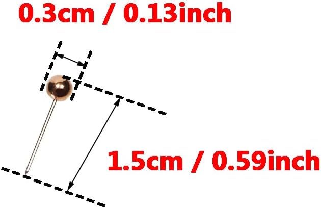 Tupalizy 1/8 Inch Small Round Ball Head Decorative Push Pins Map Thumb Tacks - Image 7