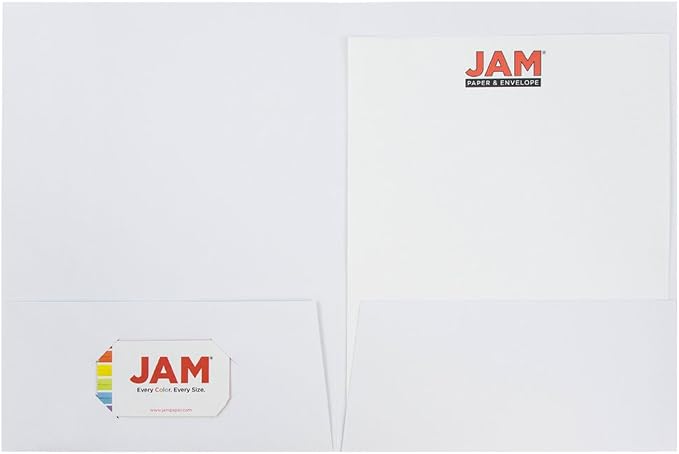 JAM PAPER Two Pocket Textured Linen Presentation Folders - Image 3