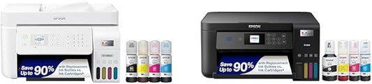 Epson EcoTank ET-4800 Wireless All-in-One Cartridge-Free Supertank Printer with Scanner & EcoTank ET-2850 Wireless Color All-in-One Cartridge-Free Supertank Printer with Scan-DeskLoop Office