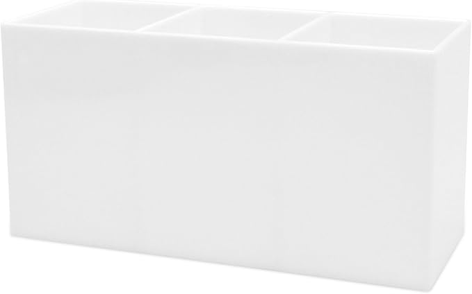 Cerpourt White Makeup Brush Organizer, Acrylic Cosmetic Brushes Storage Holder by Cerpourt
