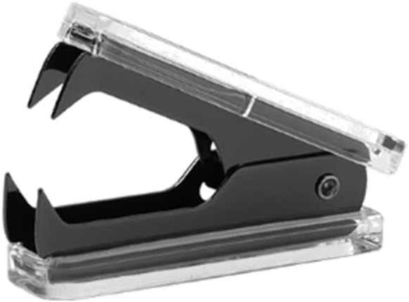 1PC Clear Black Staples Remover Acrylic Luxury Black Metal Body Staple Puller by MEIYITIAN