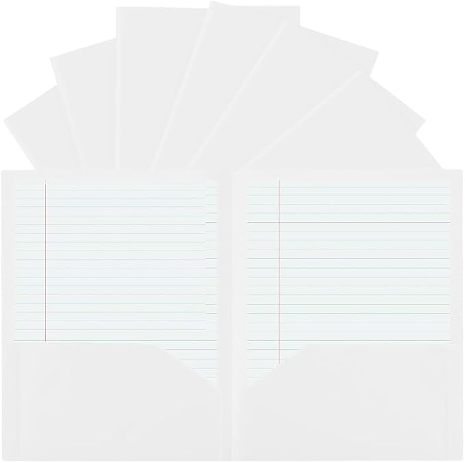 24 Pack White Plastic Folders by EPI