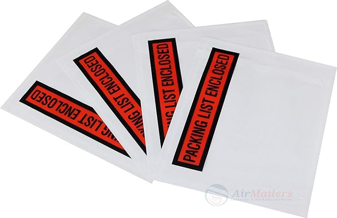 Packing List Enclosed Pouches – Clear Adhesive Envelope Bag by AVGPACKAGINGSUPPLIESMORE