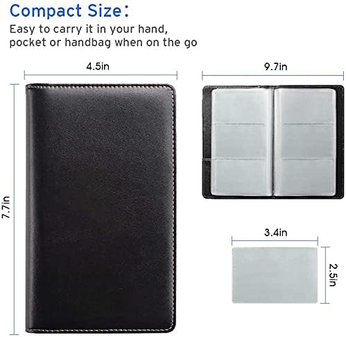 Sooez Leather Professional Business Card Book Holder Organizer, 240 Capacity - Image 6