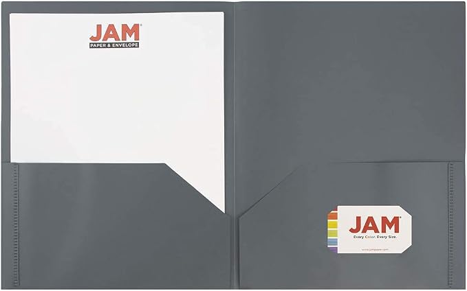 JAM PAPER Plastic 2 Pocket POP Folders - Image 3