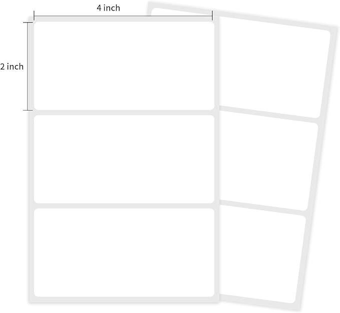 2×4 Inch Removable Blank Freezer Labels, Water/Oil/Tear Resistant/Ink Won't by Yeachlaing