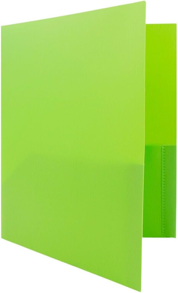JAM PAPER Plastic 2 Pocket POP Folders - Image 3