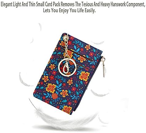 Small Wallets for Women Slim Leather Card Case Holder Wallet Coin Change Purse - Image 5