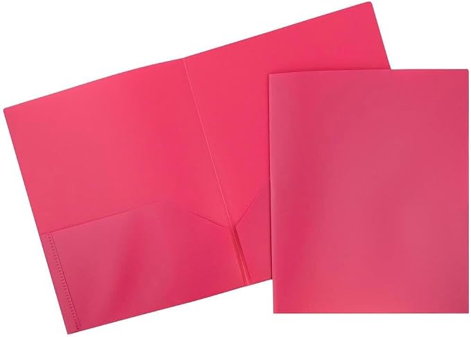 JAM PAPER Plastic 2 Pocket POP Folders by JAMPaper