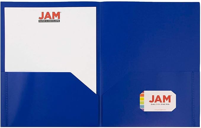 JAM PAPER Plastic 2 Pocket POP Folders - Image 3